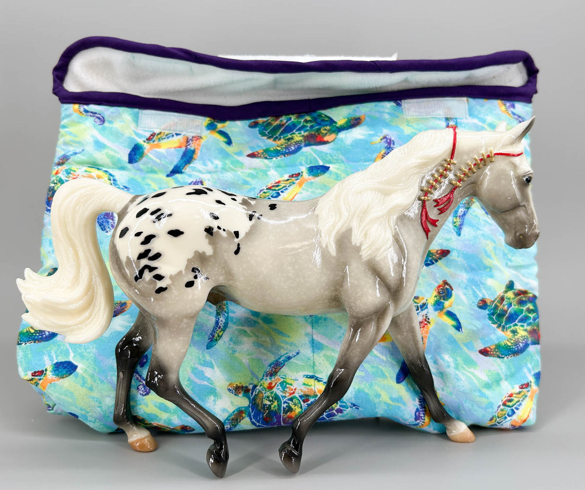 Pony Pouch, Artisan Made - Sea Turtles 14" x 10"