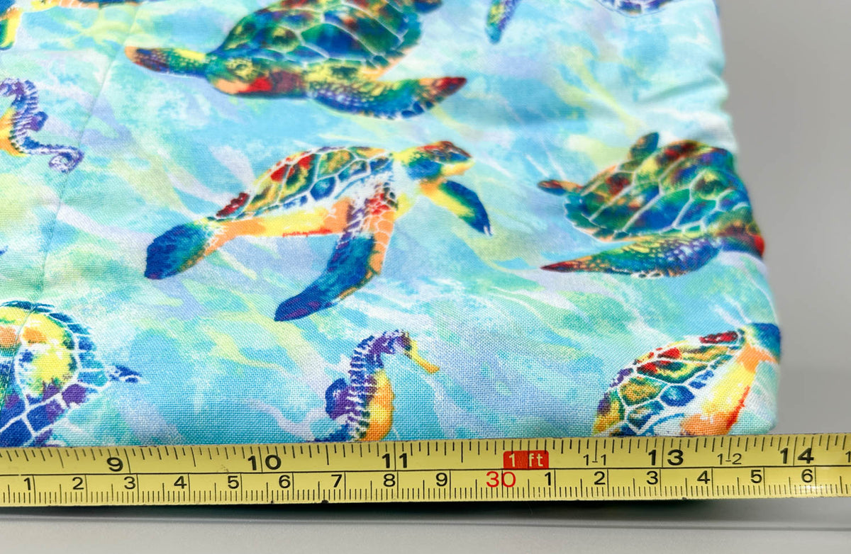 Pony Pouch, Artisan Made - Sea Turtles 14" x 10"