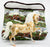 Pony Pouch, Artisan Made - Hunt Scene with Brown Trim