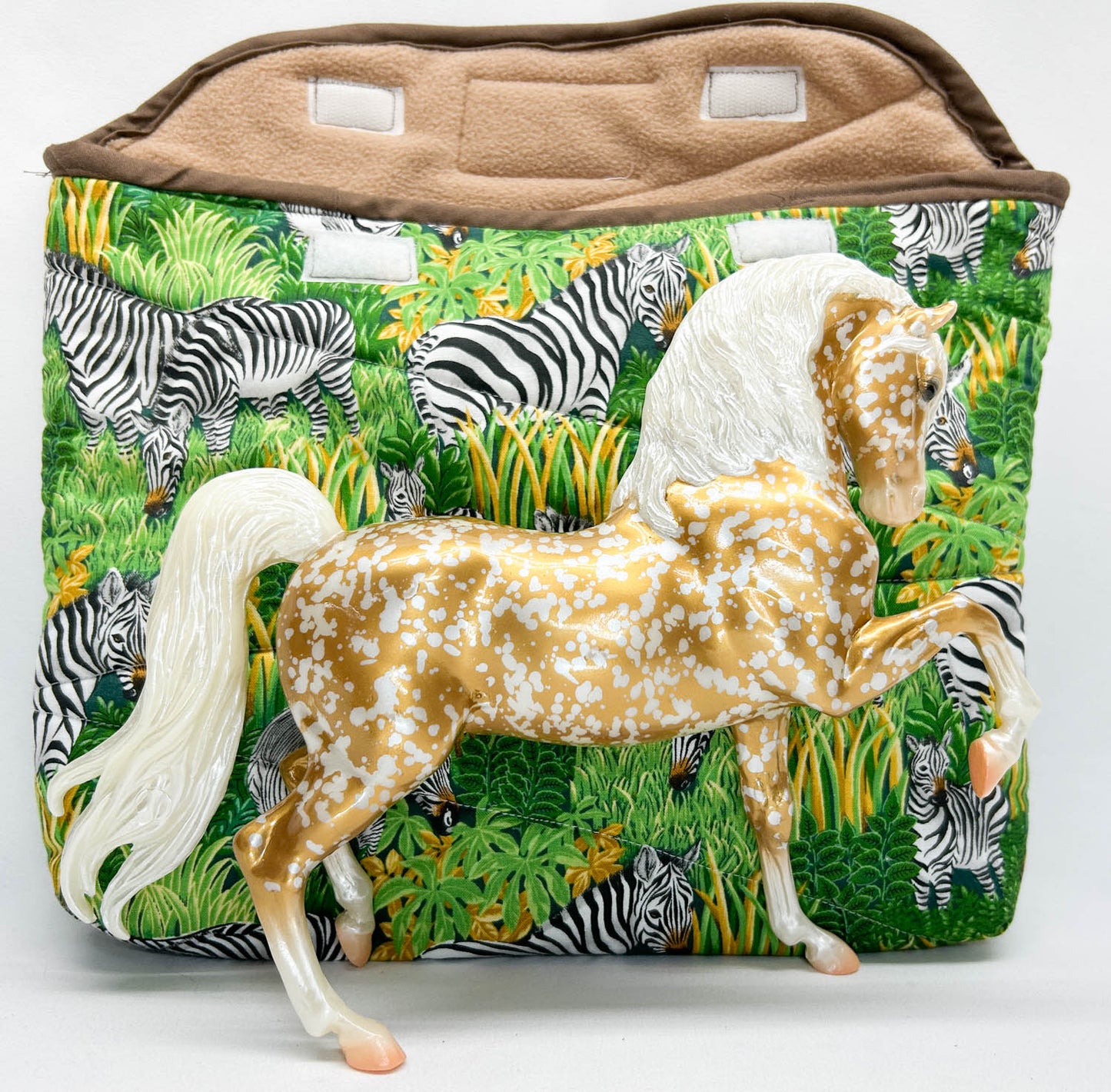 Pony Pouch, Artisan Made - Zebras Pattern