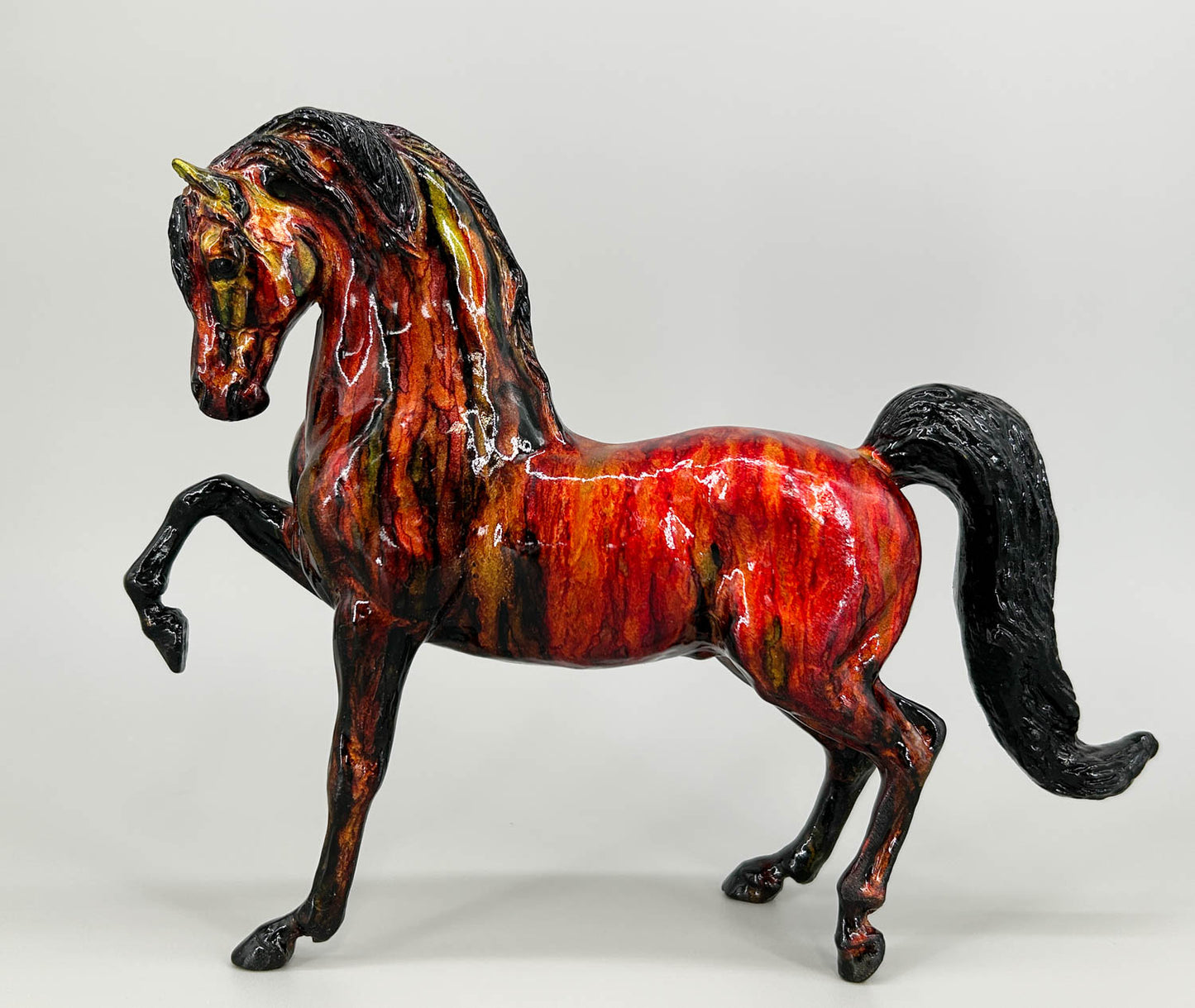Sherman Morgan, Custom Lava Horse by Heather Swinth