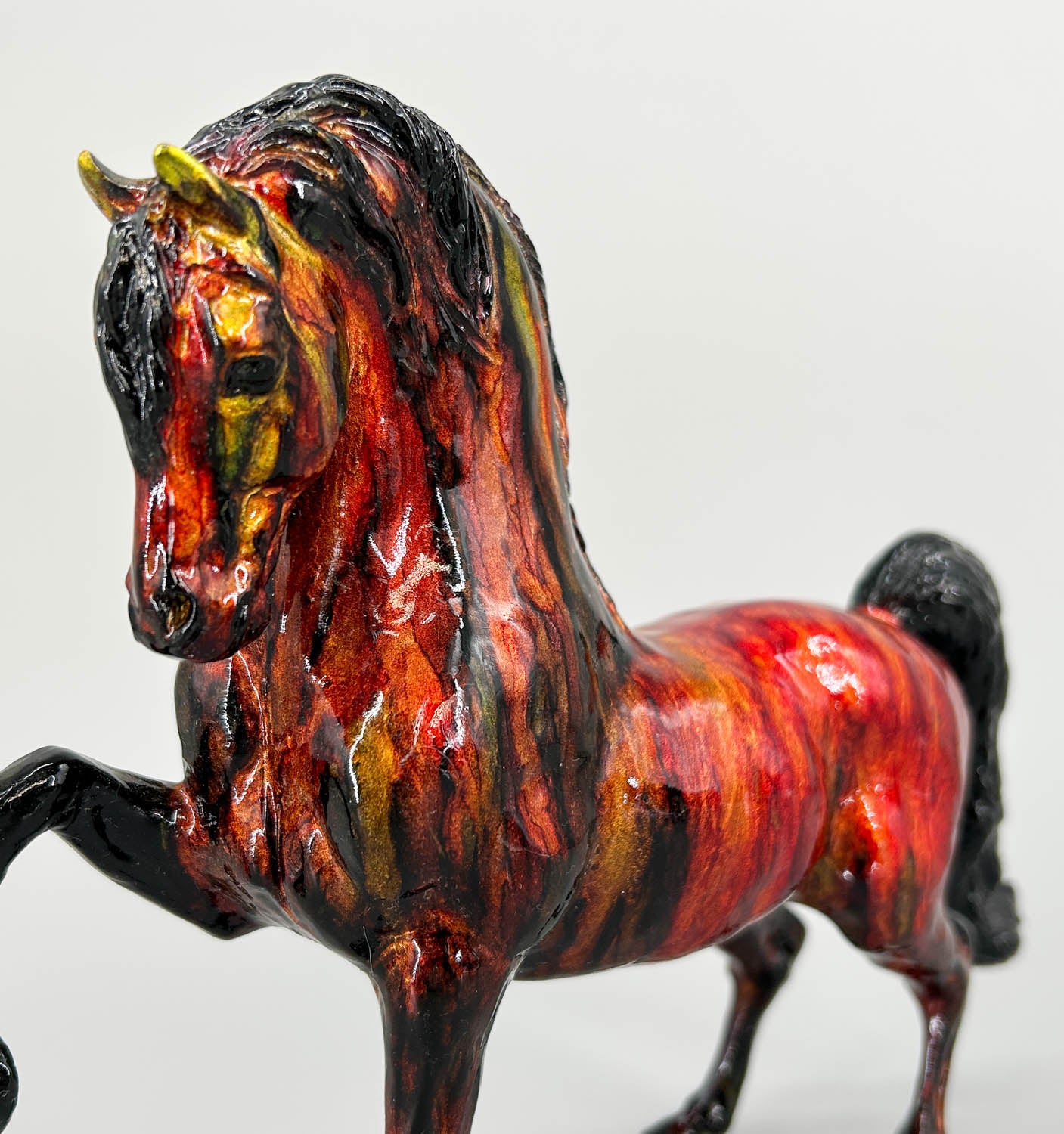 Sherman Morgan, Custom Lava Horse by Heather Swinth