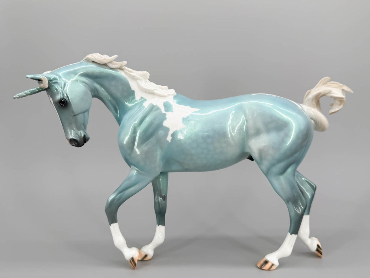 Stone Thoroughbred Unicorn ~ Blue Moon - OOAK DAH - NAN'd