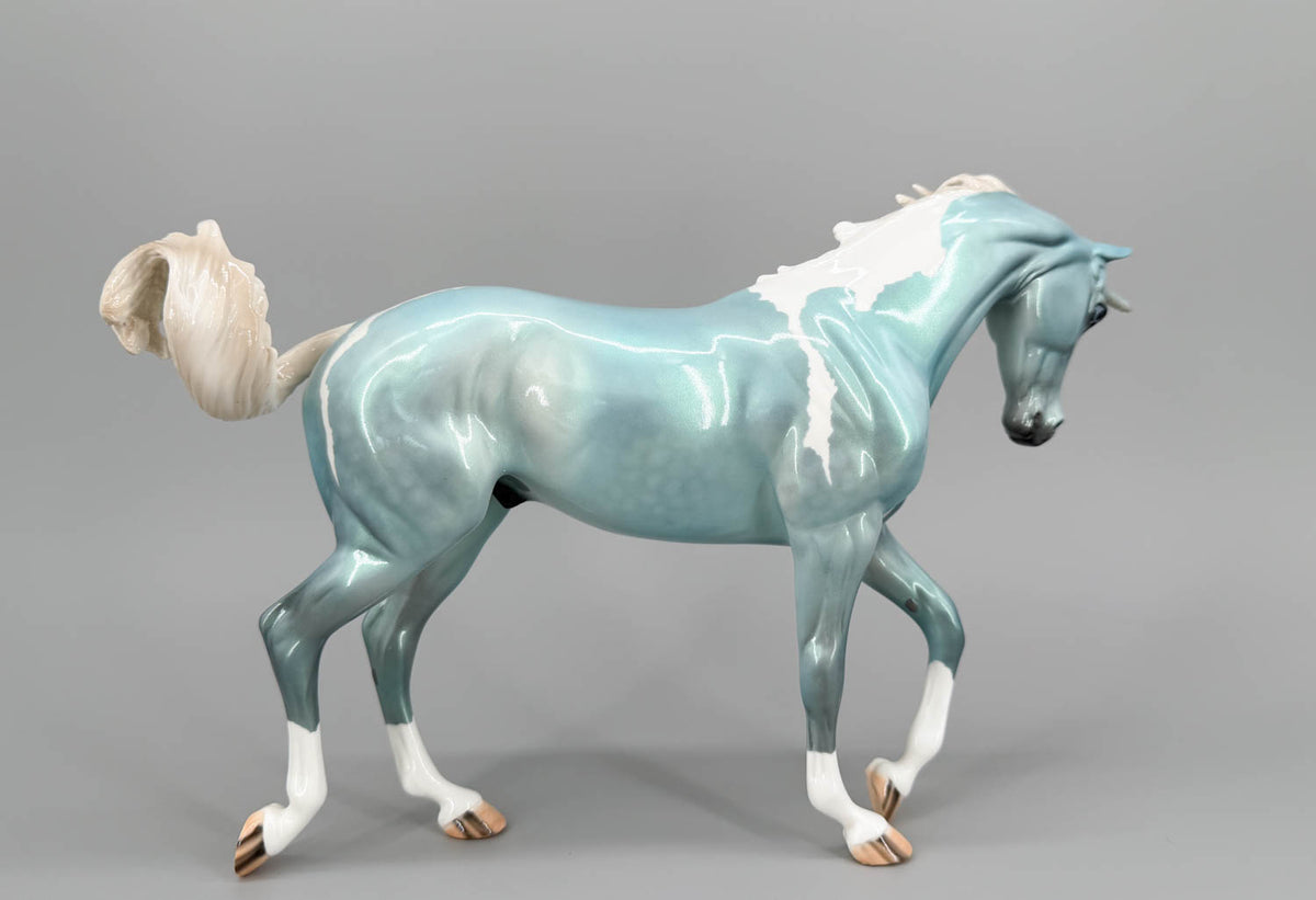 Stone Thoroughbred Unicorn ~ Blue Moon - OOAK DAH - NAN'd