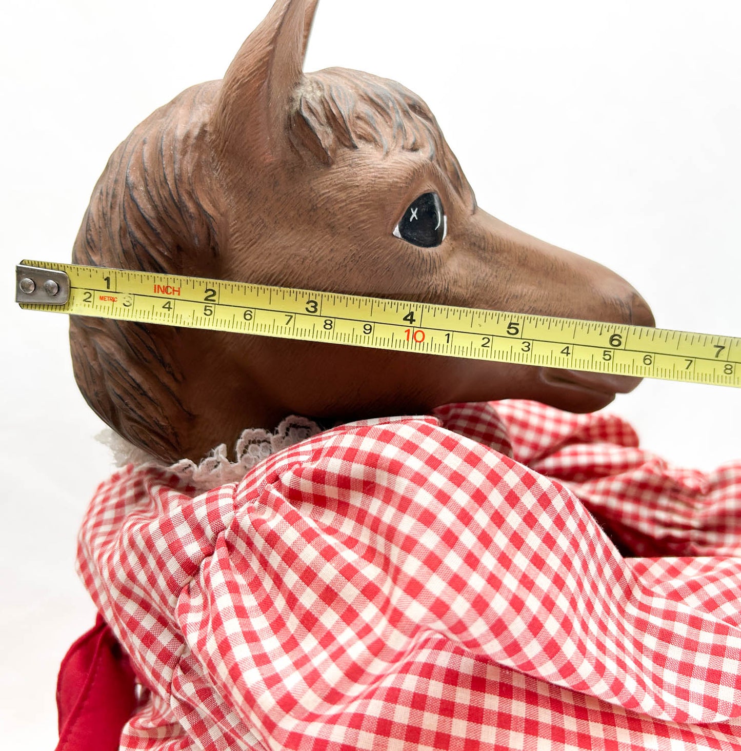 Art Doll ~ Chestnut Filly in Red Gingham Dress