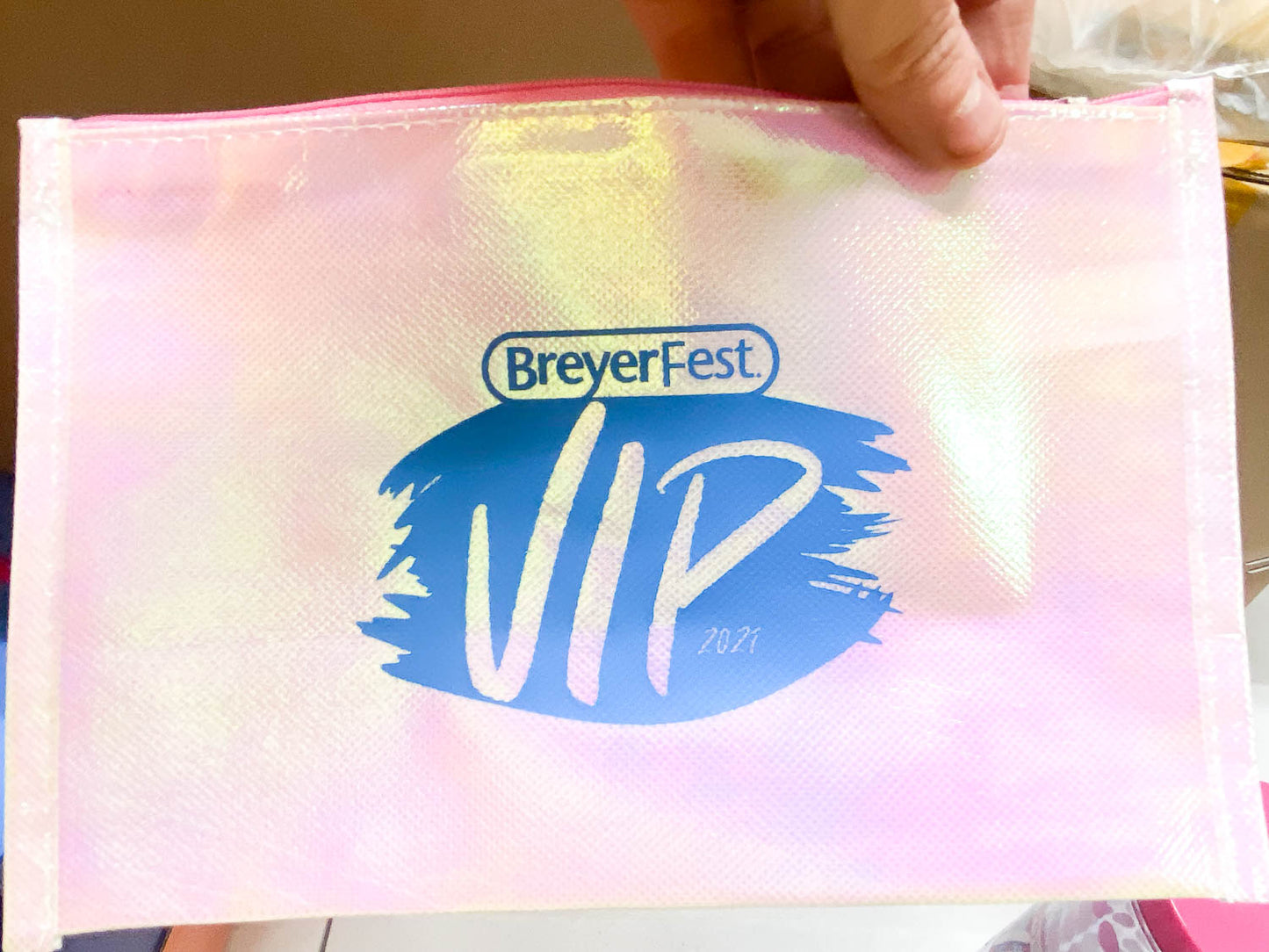 Breyerfest 2021 VIP Holographic Zippered Pouch