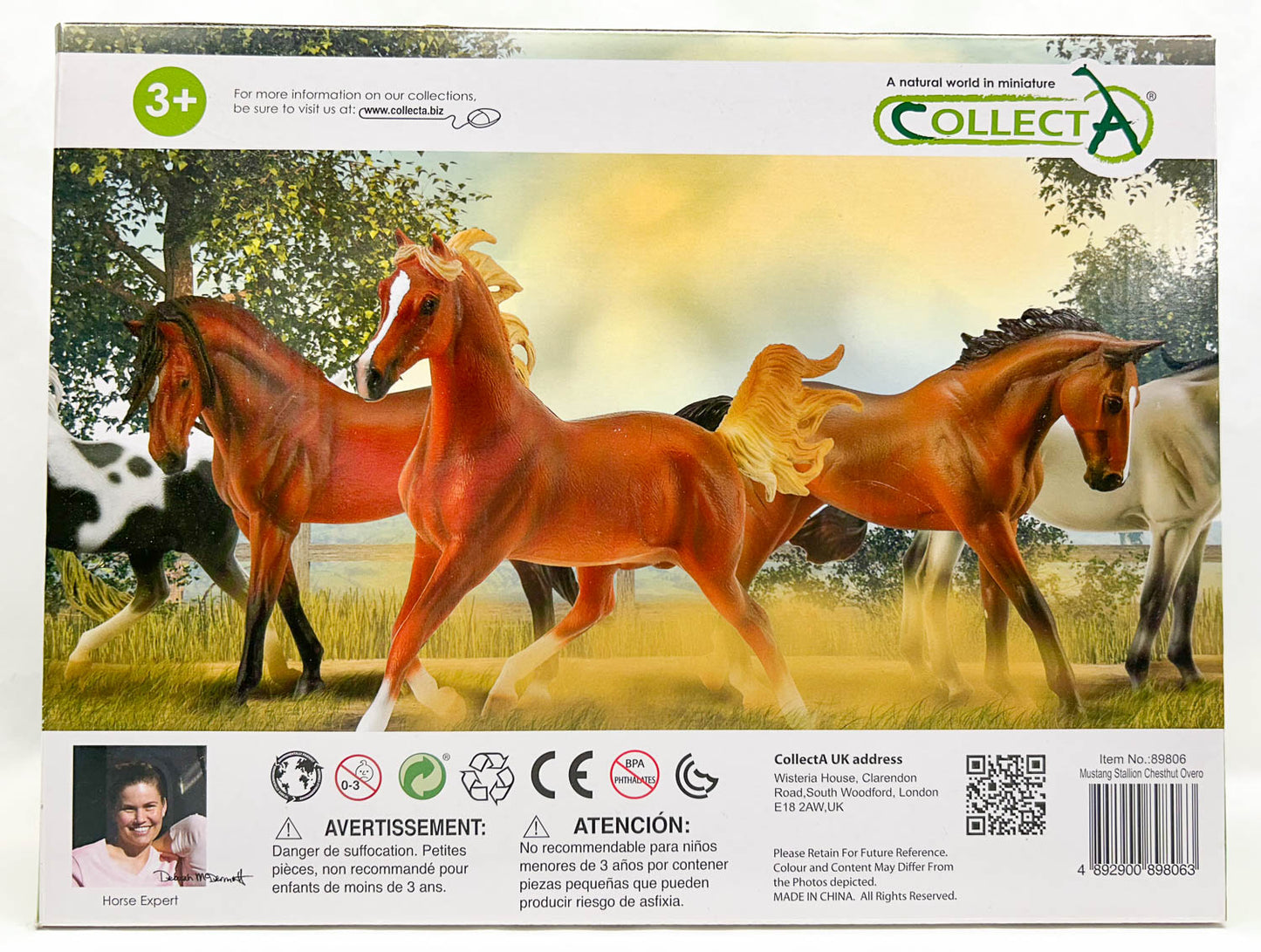 Mustang Stallion, Chestnut Pinto - Deluxe 1:12 Scale Model IN BOX