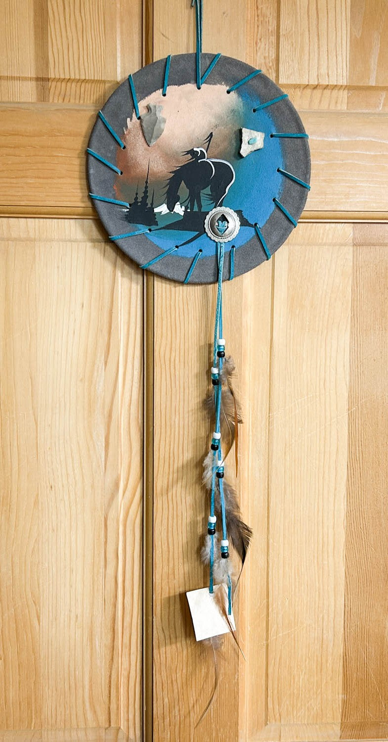CHRISTMAS AUCTION: OOAK Dreamcatcher Shield w/ Ancient Pottery Shard & Arrowhead
