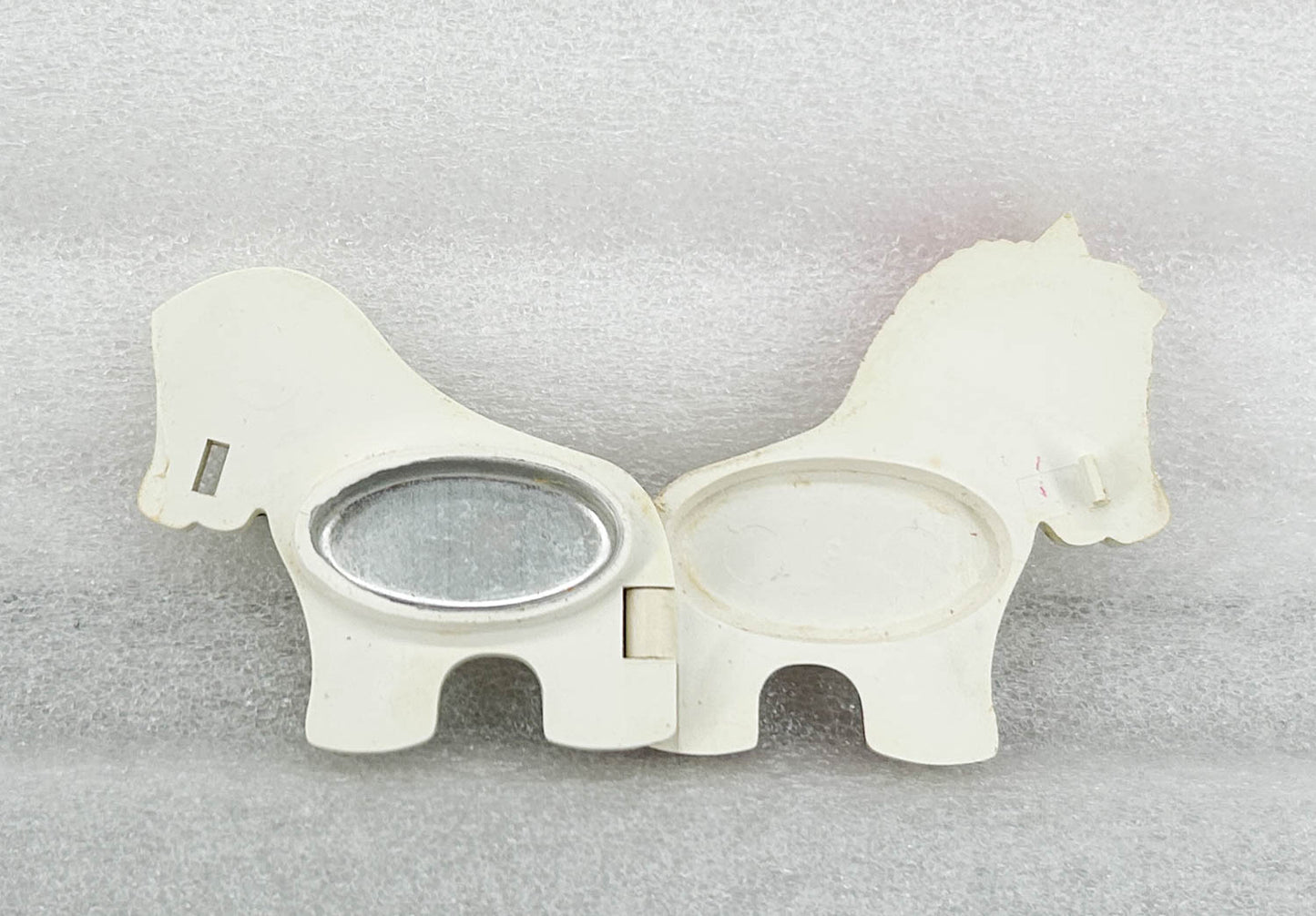 1970s Avon Pin:  Pink Polka Dot Pony Perfume Locket from Eleda's herd