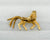 1970s Pin:  Goldtone horse with Jeweled Mane from Eleda's herd