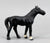 Hubley Cast Iron Miniatures Horse Pair, Black and Chestnut