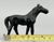 Hubley Cast Iron Miniatures Horse Pair, Black and Chestnut