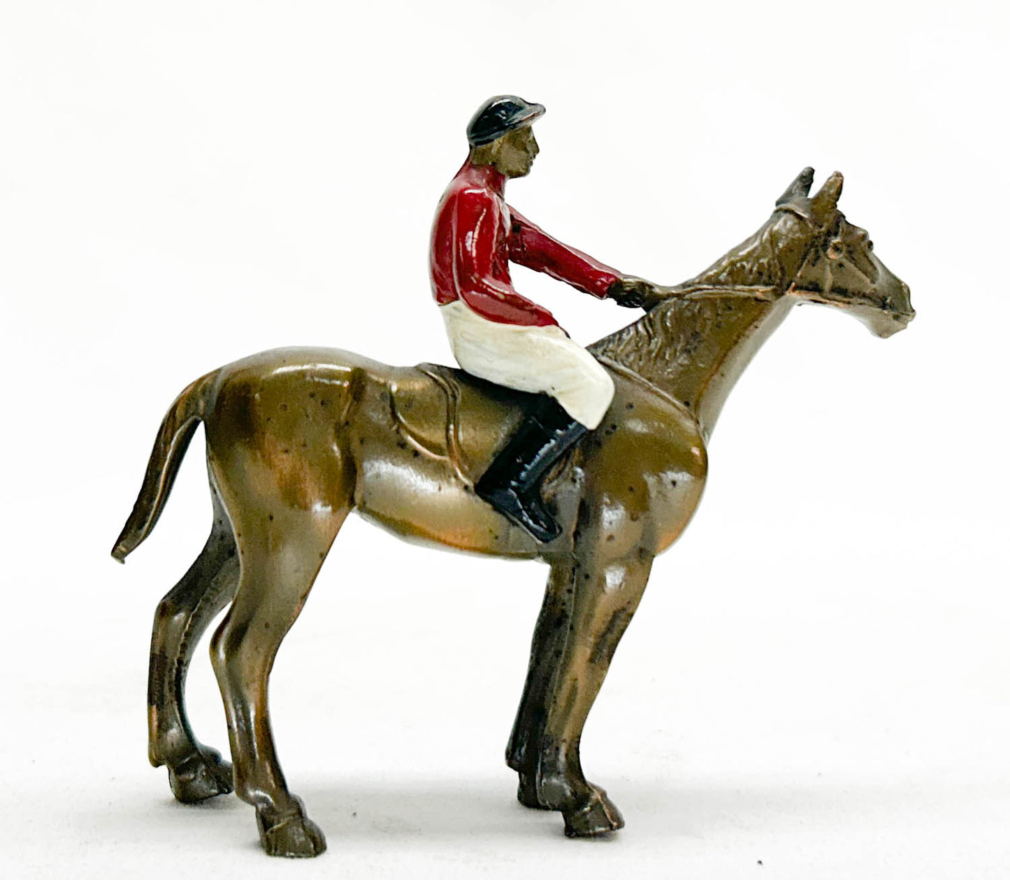 K & O Co. Brass Thoroughbred with Jockey - Early 1900s