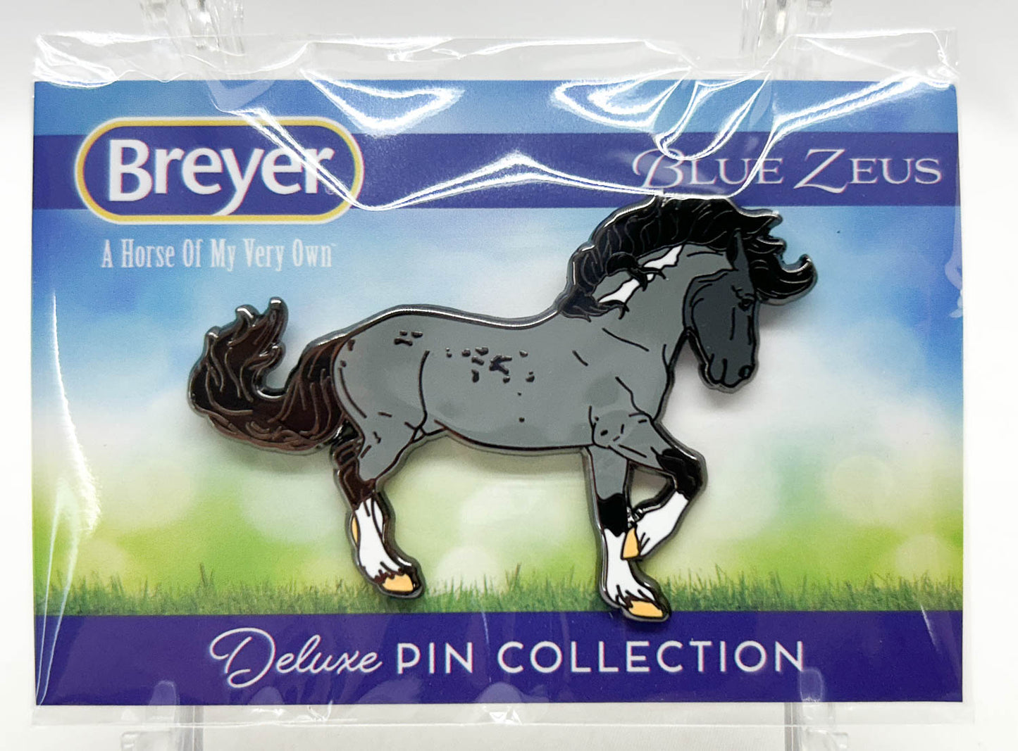 Lapel Pin - Mustang Stallion ~ Blue Zeus