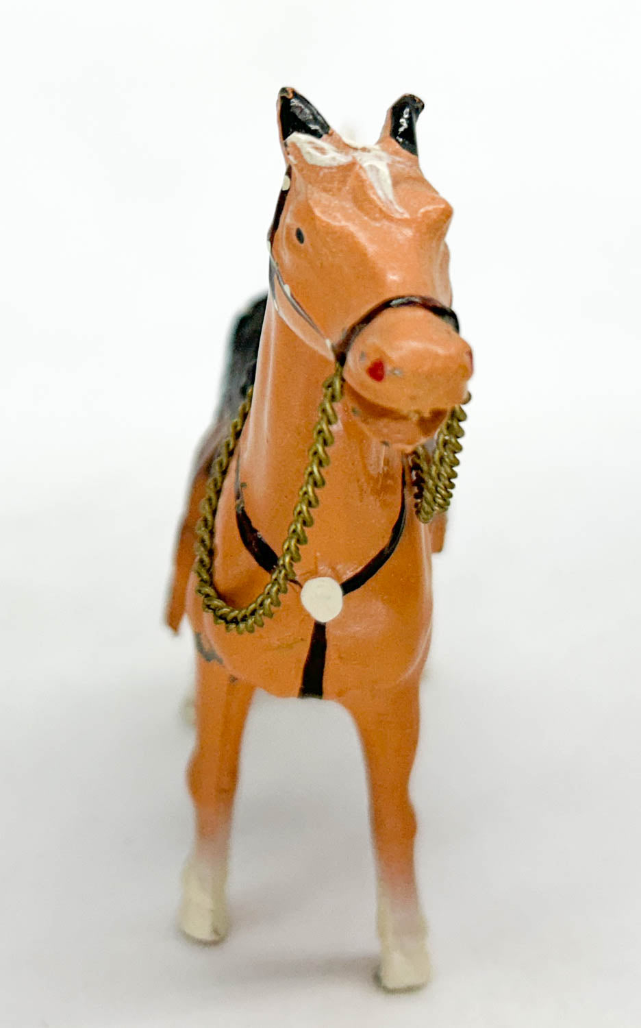 Metal Western Horse, Palomino - Tail Up