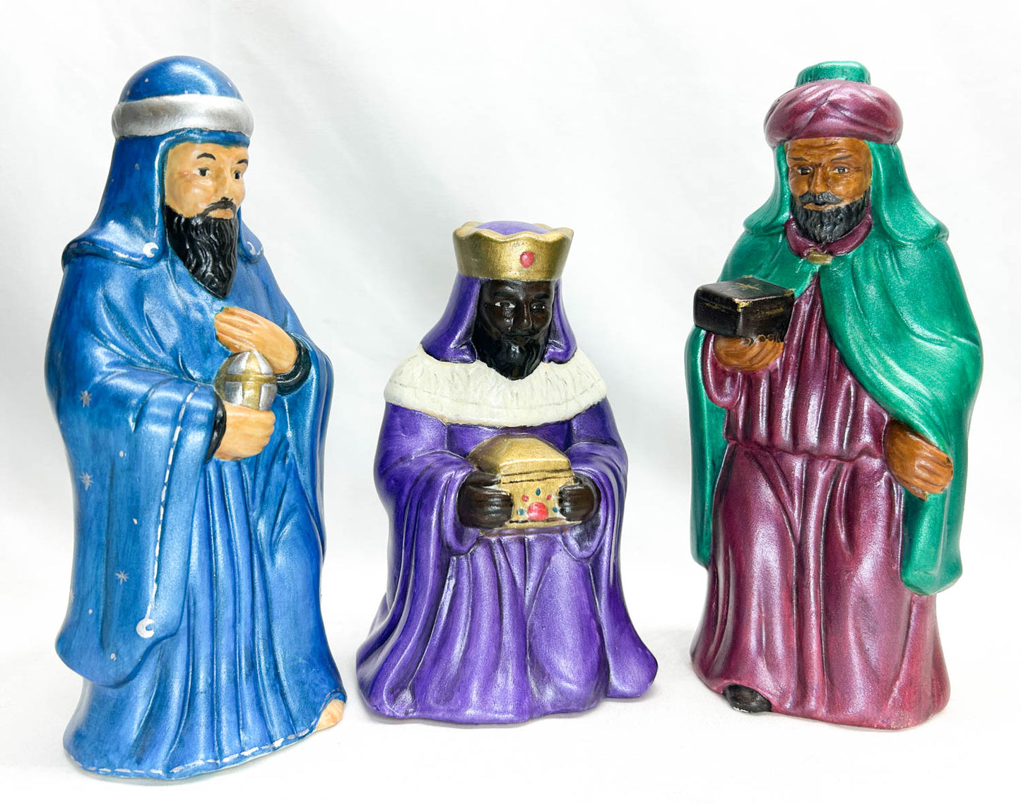 12-Piece Nativity Set, One-of-a-Kind Hand-Painted  Set w/ Box