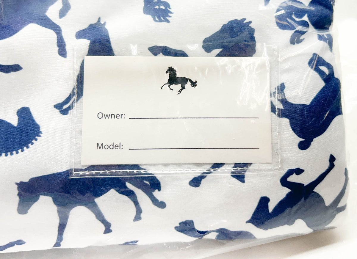 Breyer Pony Pouch, Blue Silhouettes 16" x 12"