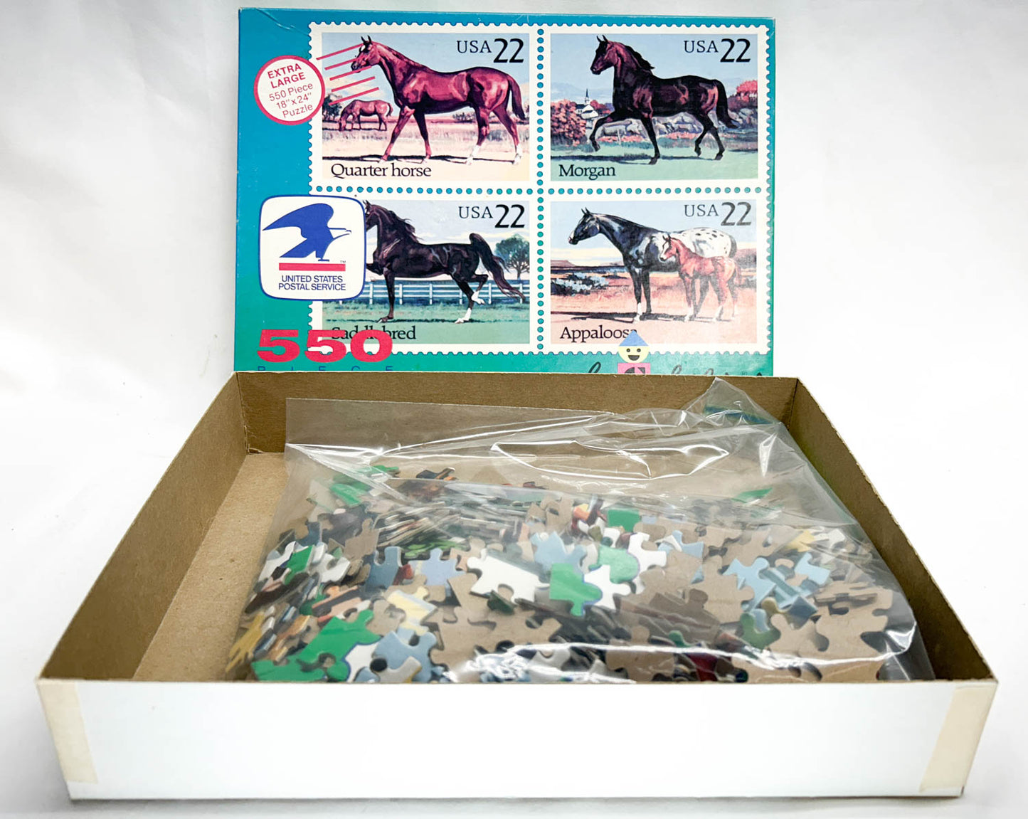 Jigsaw Puzzle ~ US Postal Puzzle- Horse Stamps, 550 Pieces