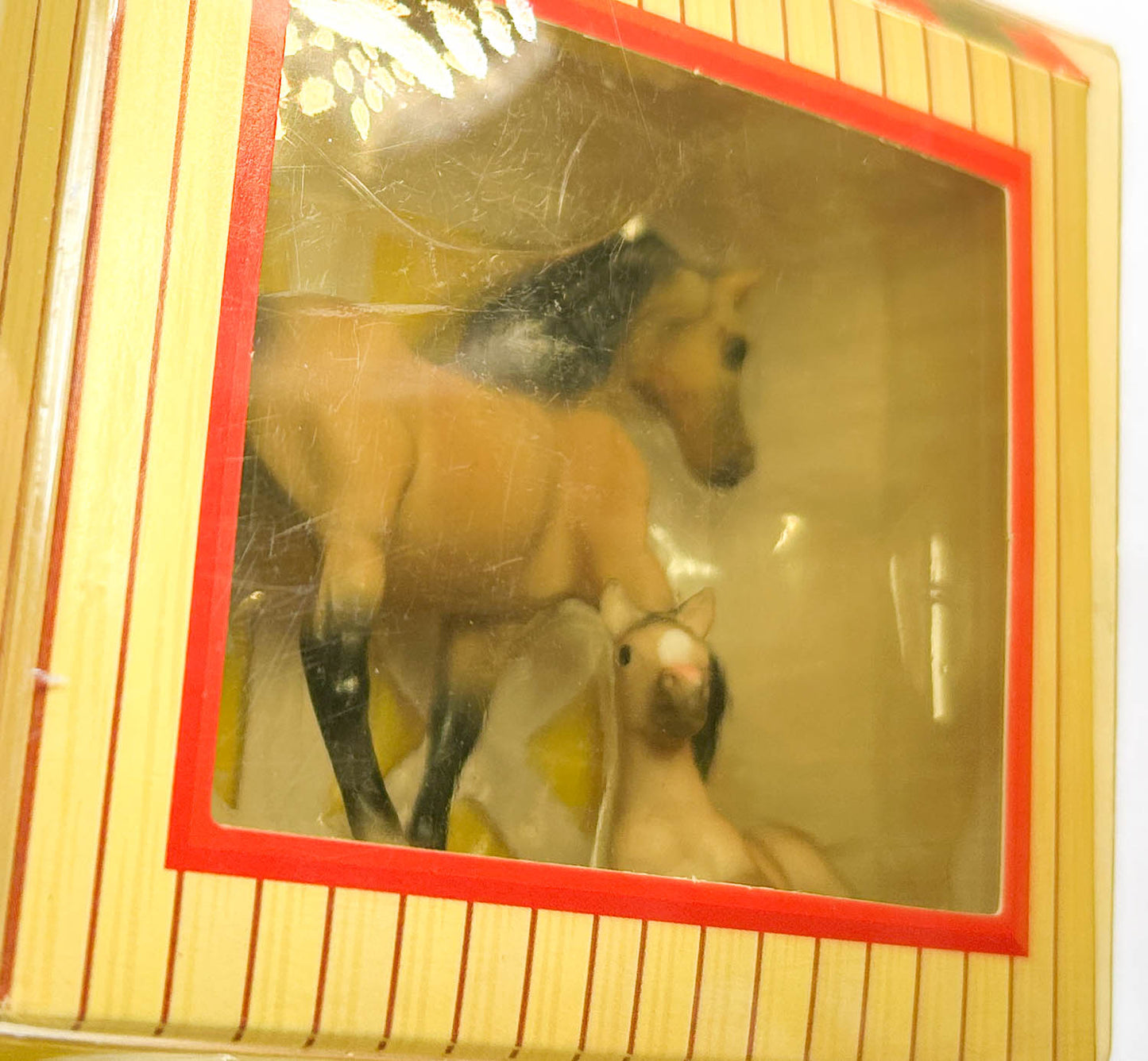 Morgan Stallion and Thoroughbred Lying Foal, Buckskin - "Morgan Mare and Foal" Set