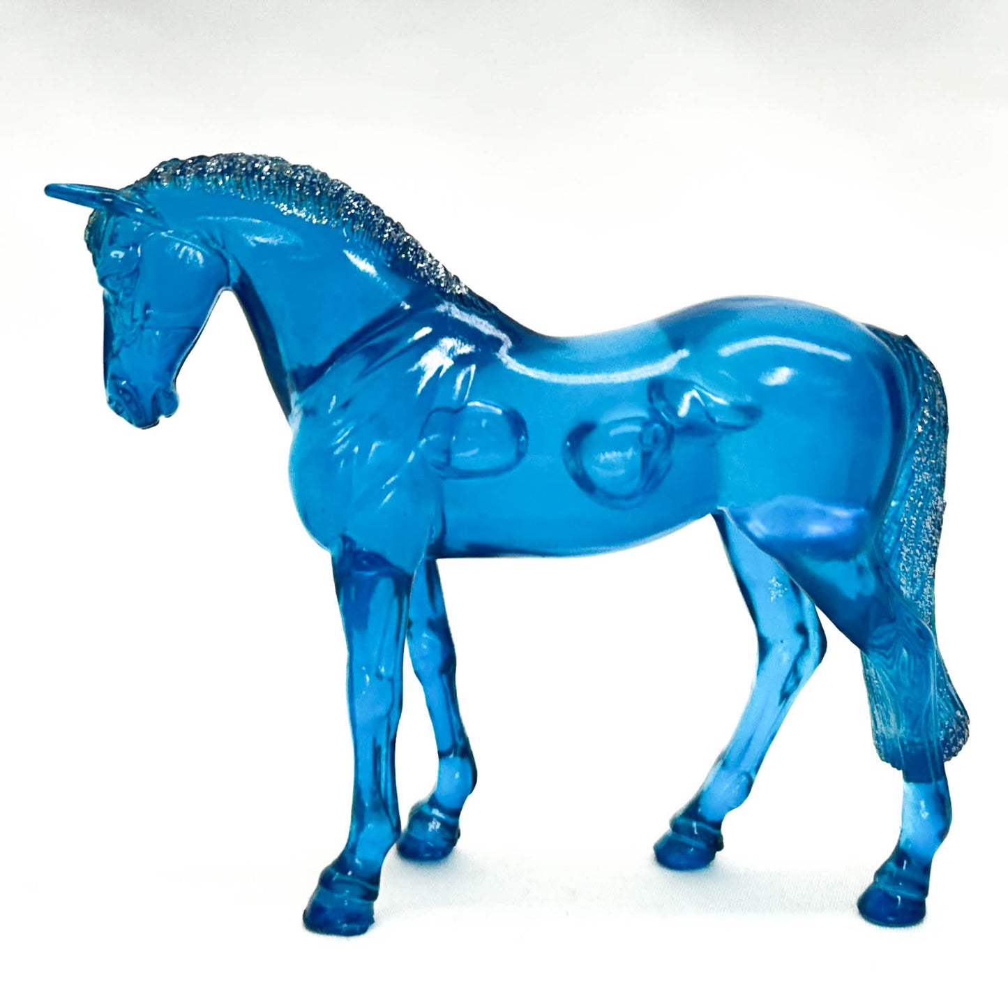 Standing Thoroughbred, Translucent Blue - Hard To Find!