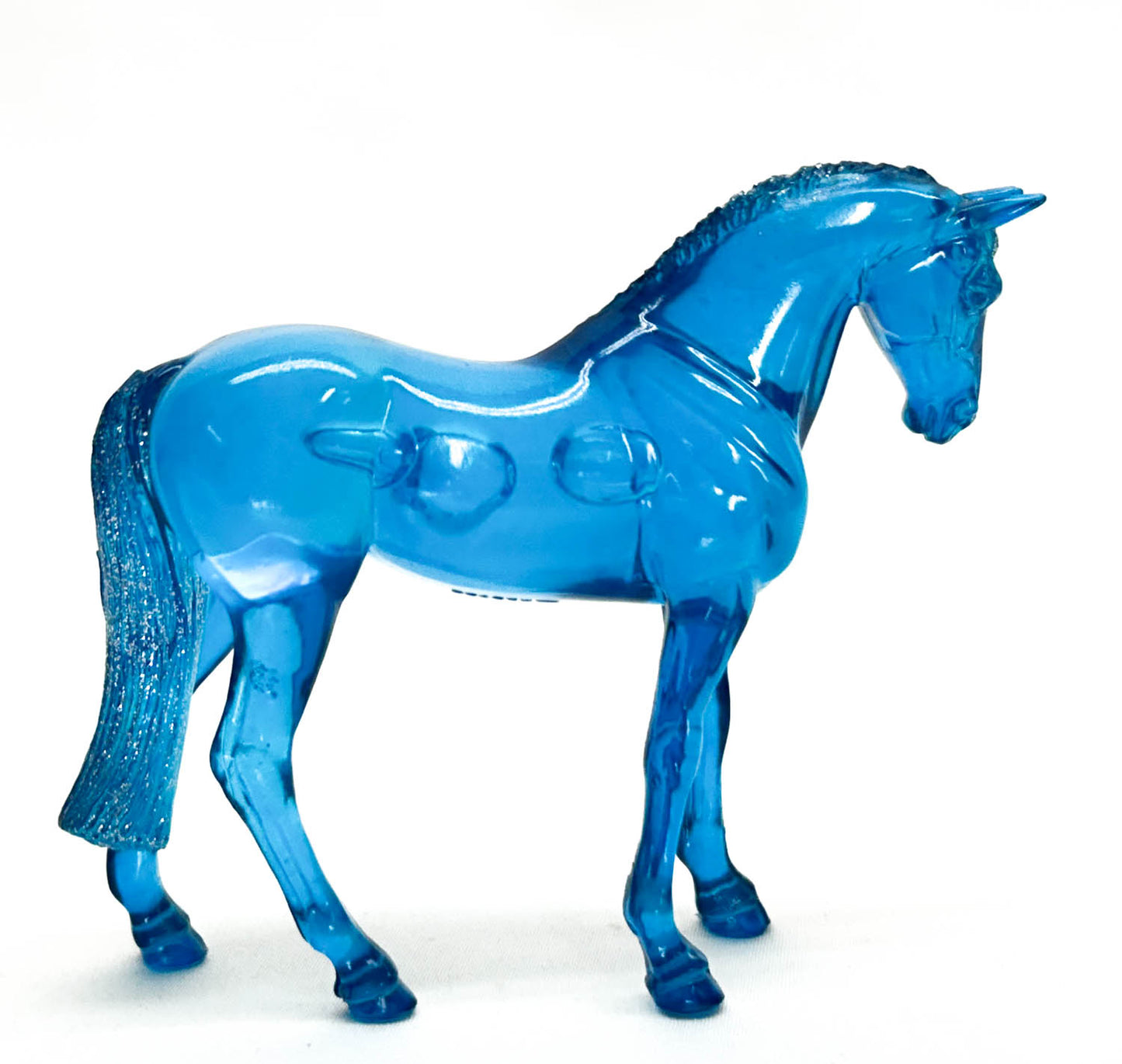 Standing Thoroughbred, Translucent Blue - Hard To Find!