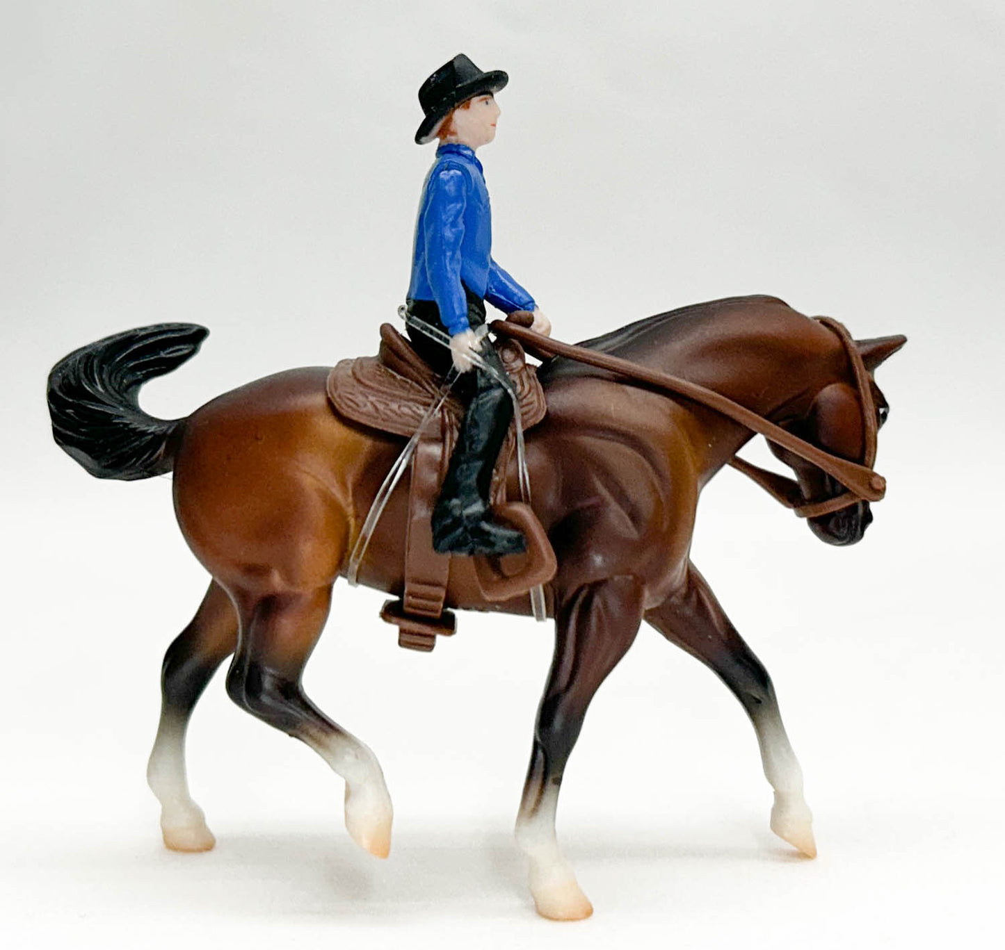 Stock Horse, Bay ~ Cutting Horse with Rider