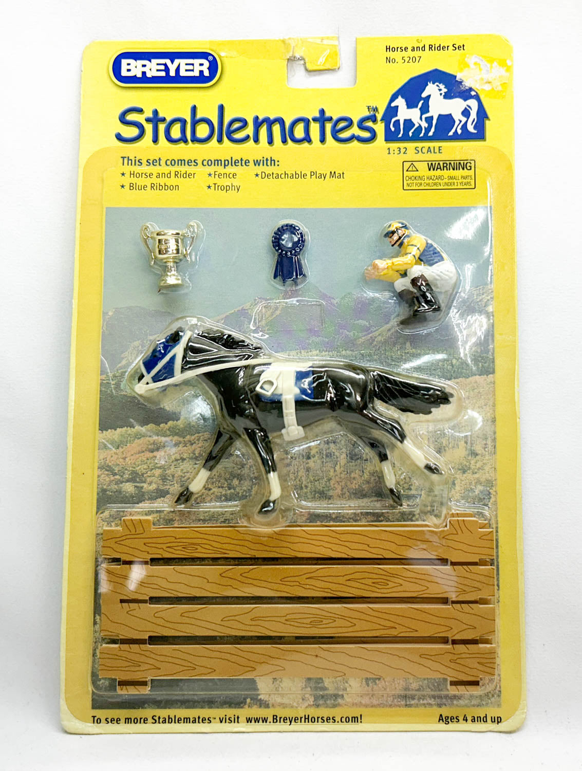 Thoroughbred, Jockey Rider and Race Tack Set