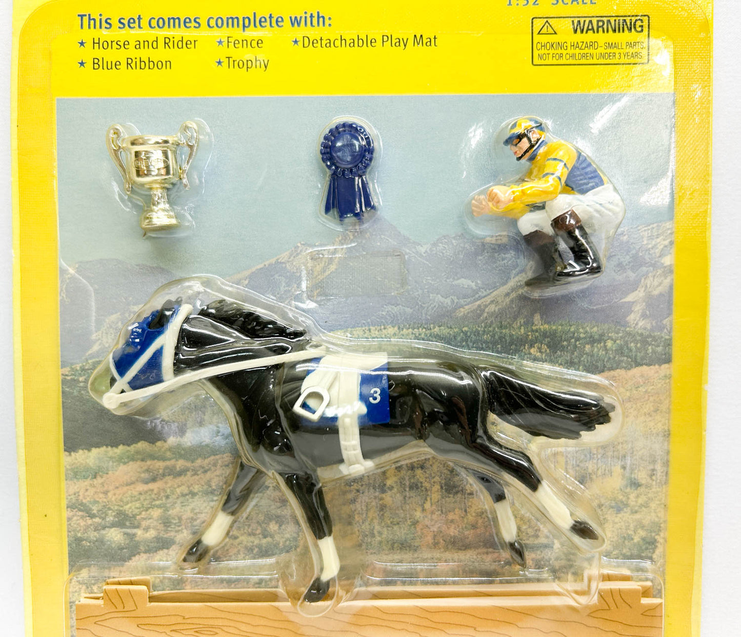 Thoroughbred, Jockey Rider and Race Tack Set