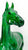 Standing Thoroughbred  ~ Surprise, Girls Run The World, Emerald Green Clearware Decorator (Copy)