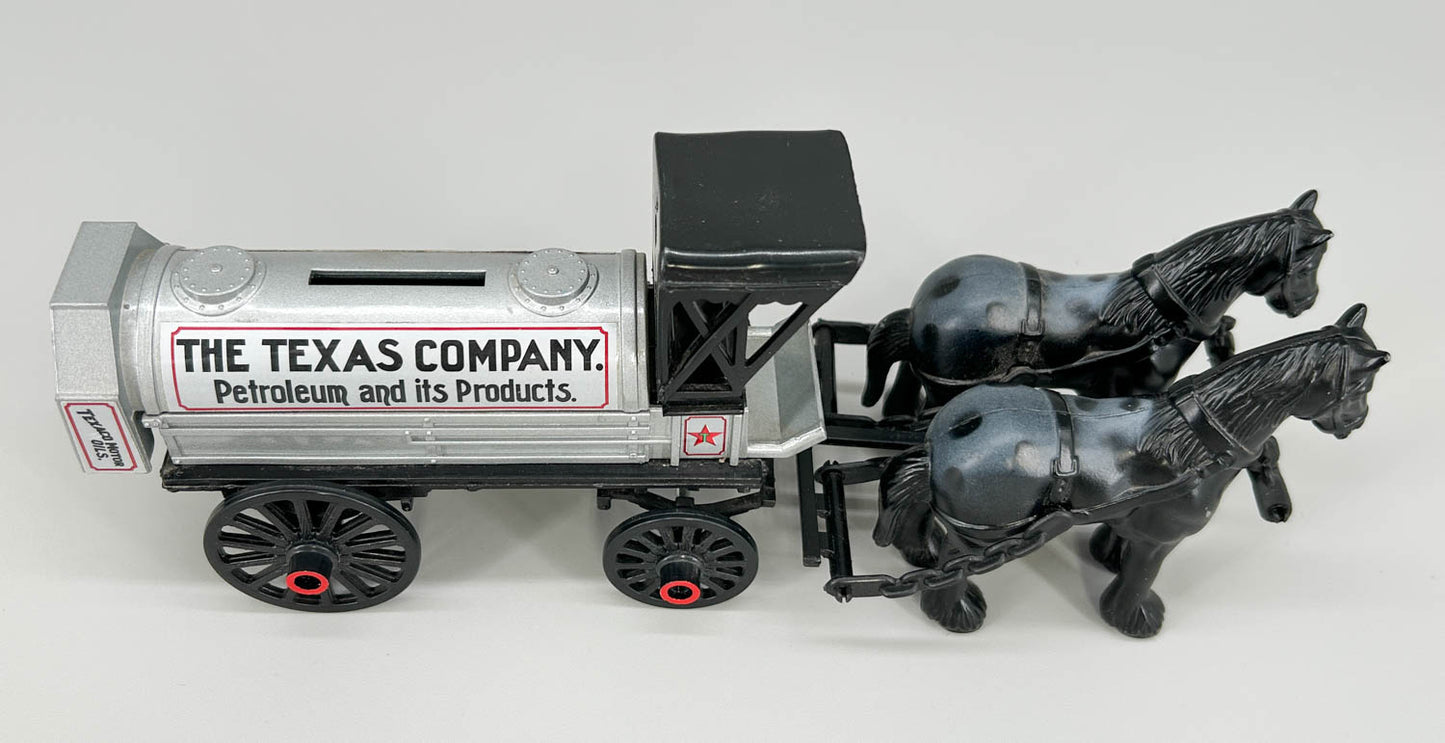 Ertl Delivery Wagon Piggy Bank  - The Texas Company (Became Texaco) Tanker Wagon