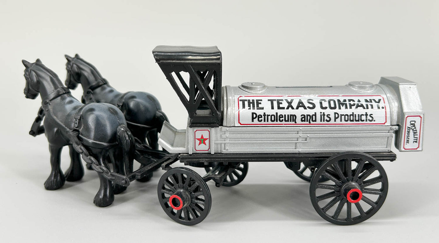 Ertl Delivery Wagon Piggy Bank  - The Texas Company (Became Texaco) Tanker Wagon