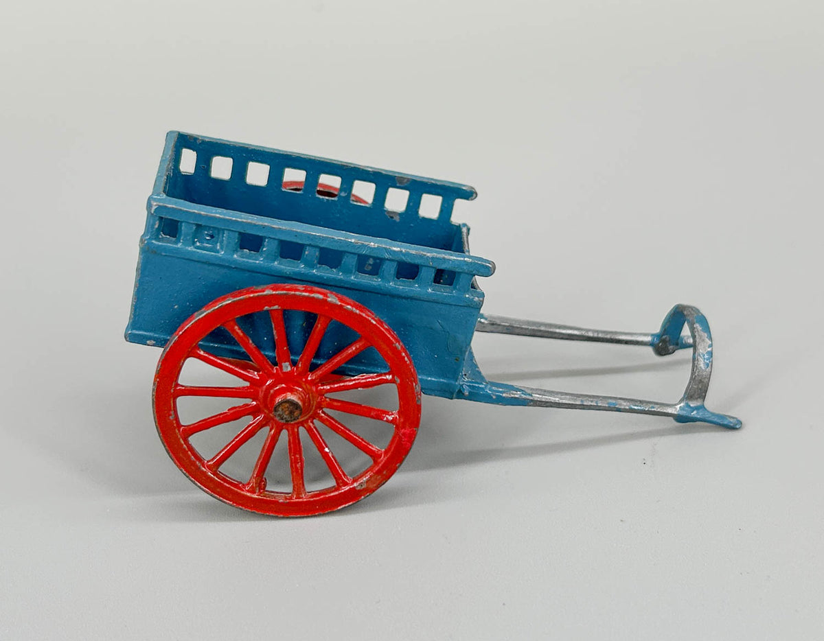 SR brand(?) Lead Two-Wheeled Cart - Made In France, 1940s or Earlier