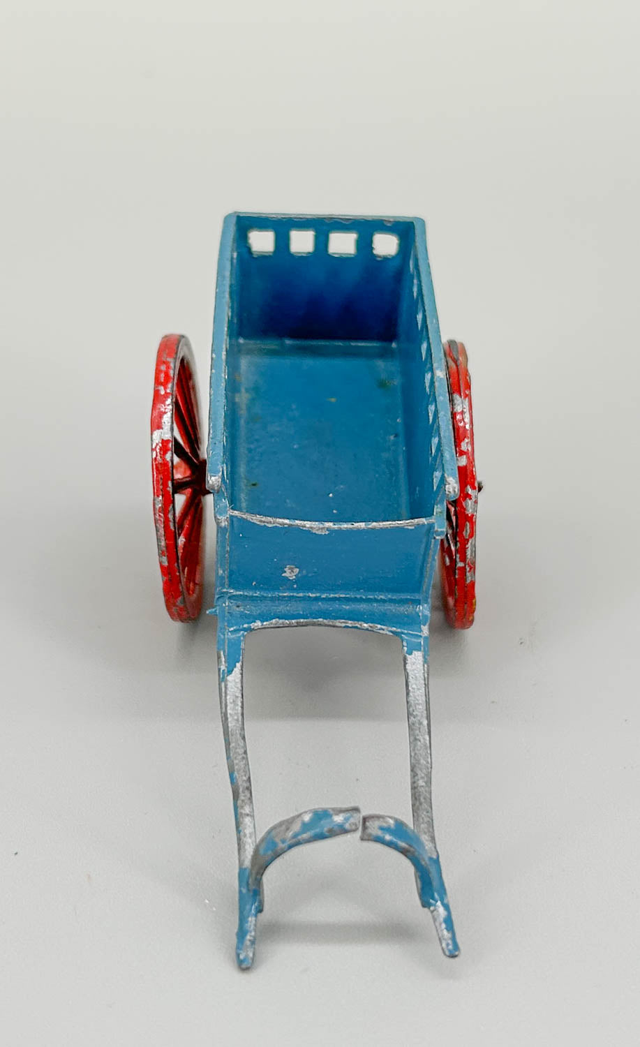 SR brand(?) Lead Two-Wheeled Cart - Made In France, 1940s or Earlier