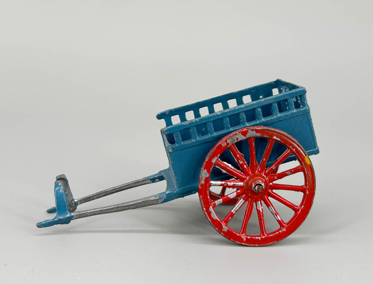 SR brand(?) Lead Two-Wheeled Cart - Made In France, 1940s or Earlier