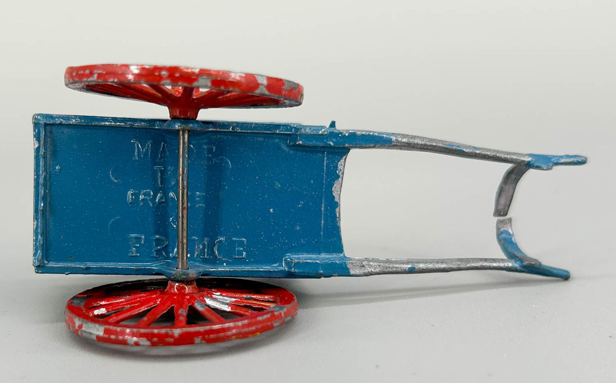 SR brand(?) Lead Two-Wheeled Cart - Made In France, 1940s or Earlier