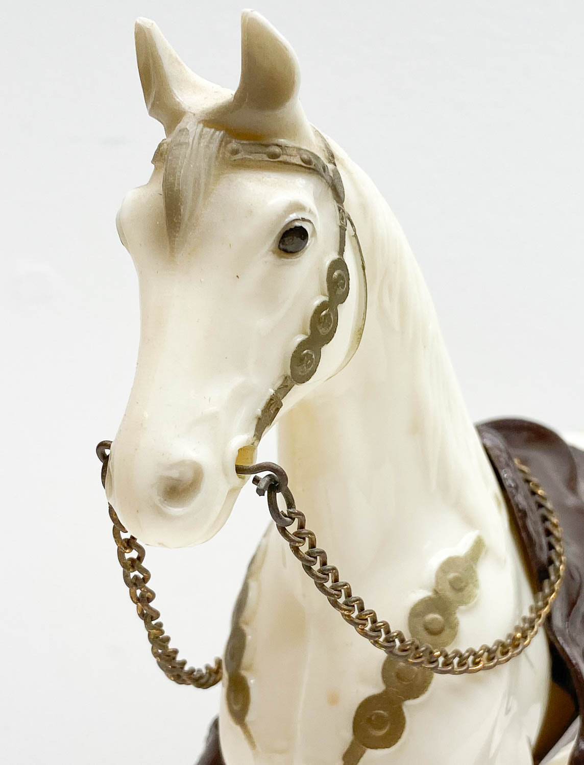 Western Pony, White w/ Snap Saddle