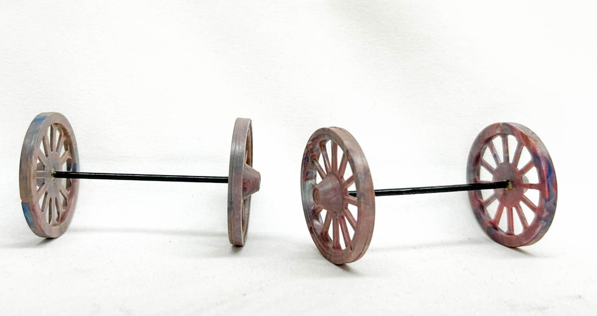 Wheels on Axles - For Your Next Mini Wagon Build!  1.5" Diameter