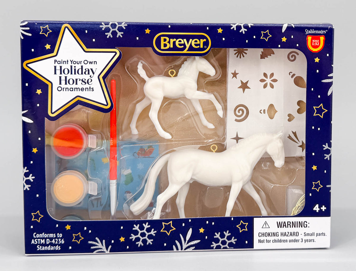 2026 Holiday Paint Your Horse Ornaments Craft Kit ~ Irish Draft and Draft Foal