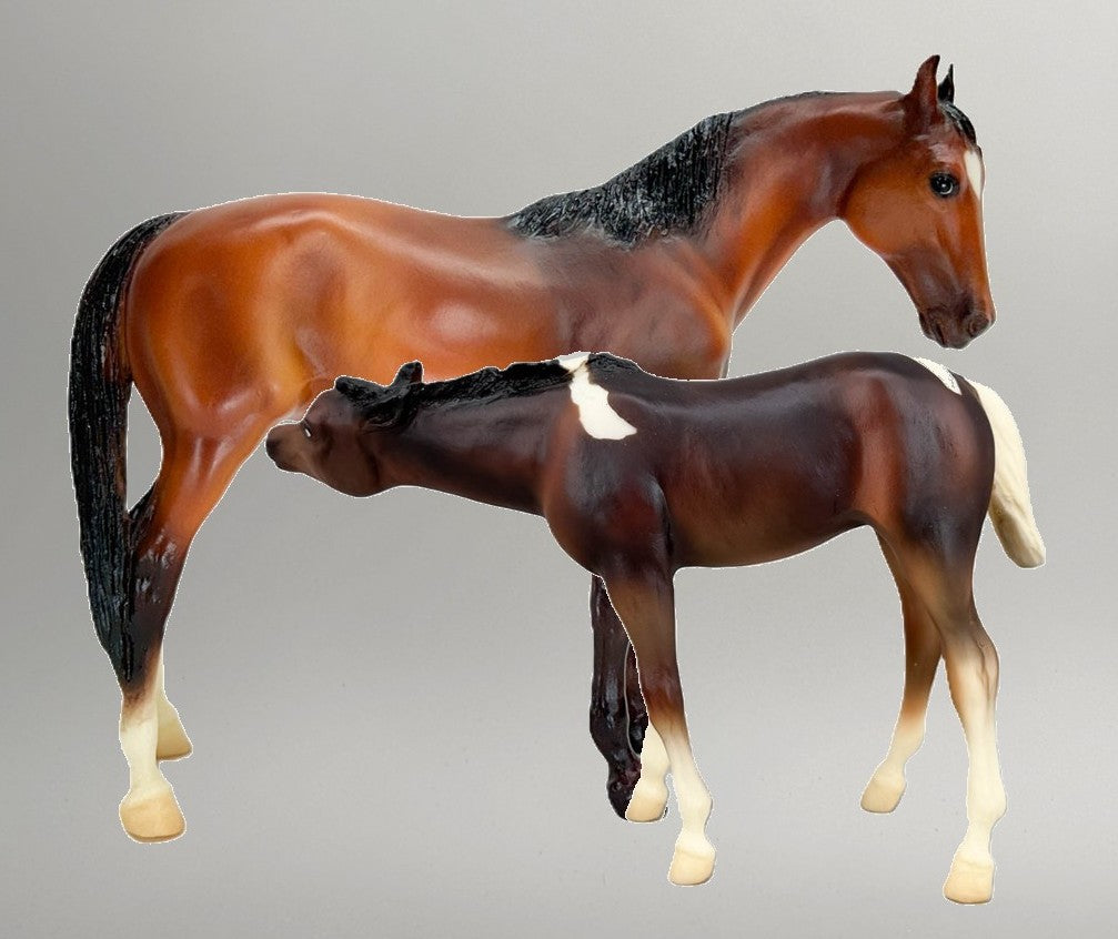 Thoroughbred Mare and Nursing Foal ~ Cupid and Arrow