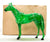 Standing Thoroughbred  ~ Surprise, Girls Run The World, Emerald Green Clearware Decorator