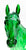 Standing Thoroughbred  ~ Surprise, Girls Run The World, Emerald Green Clearware Decorator