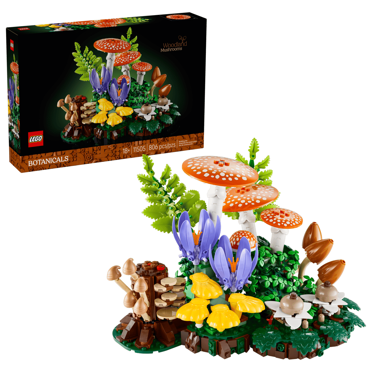 LEGO® Botanicals:  Woodland Mushrooms #11505 806 Pieces