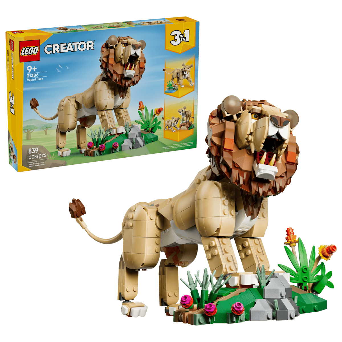 LEGO® Creator 3-In-1 Wild Animals: Majestic Lion #31386 839 Pieces