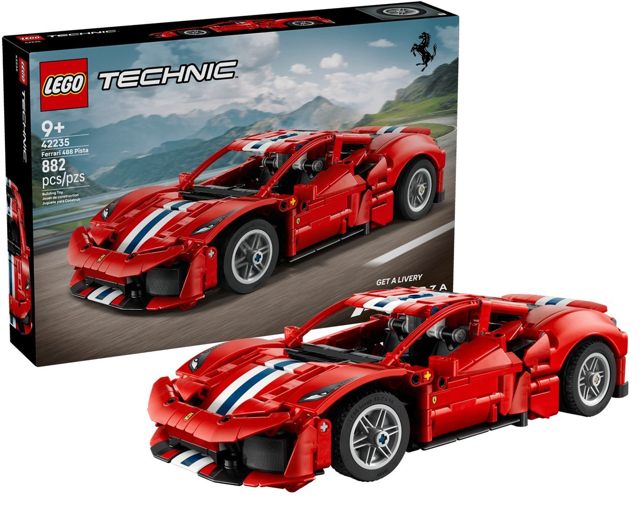 LEGO® Technic™ Ferrari 488 PISTA Car #42235 882 Pieces