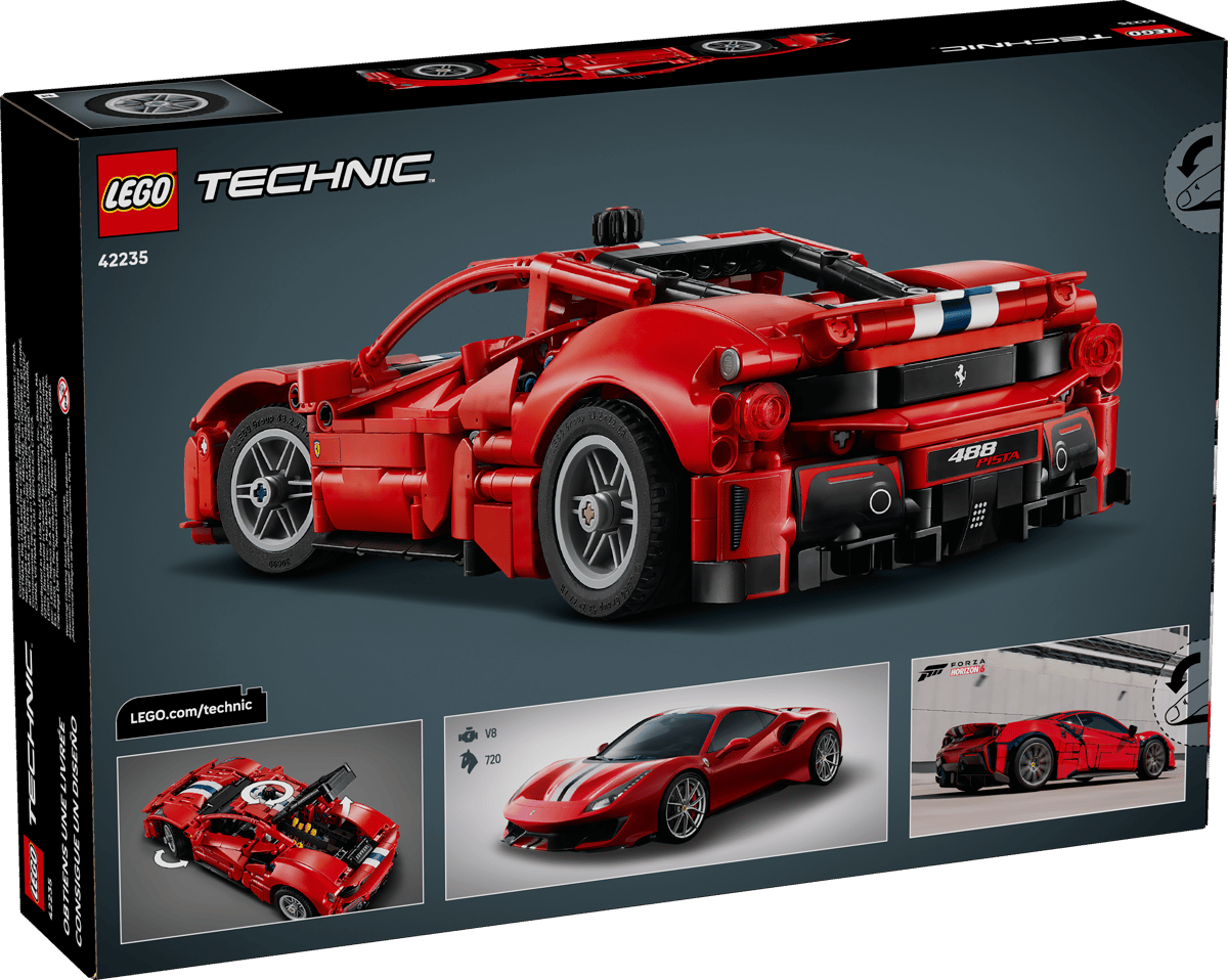 LEGO® Technic™ Ferrari 488 PISTA Car #42235 882 Pieces