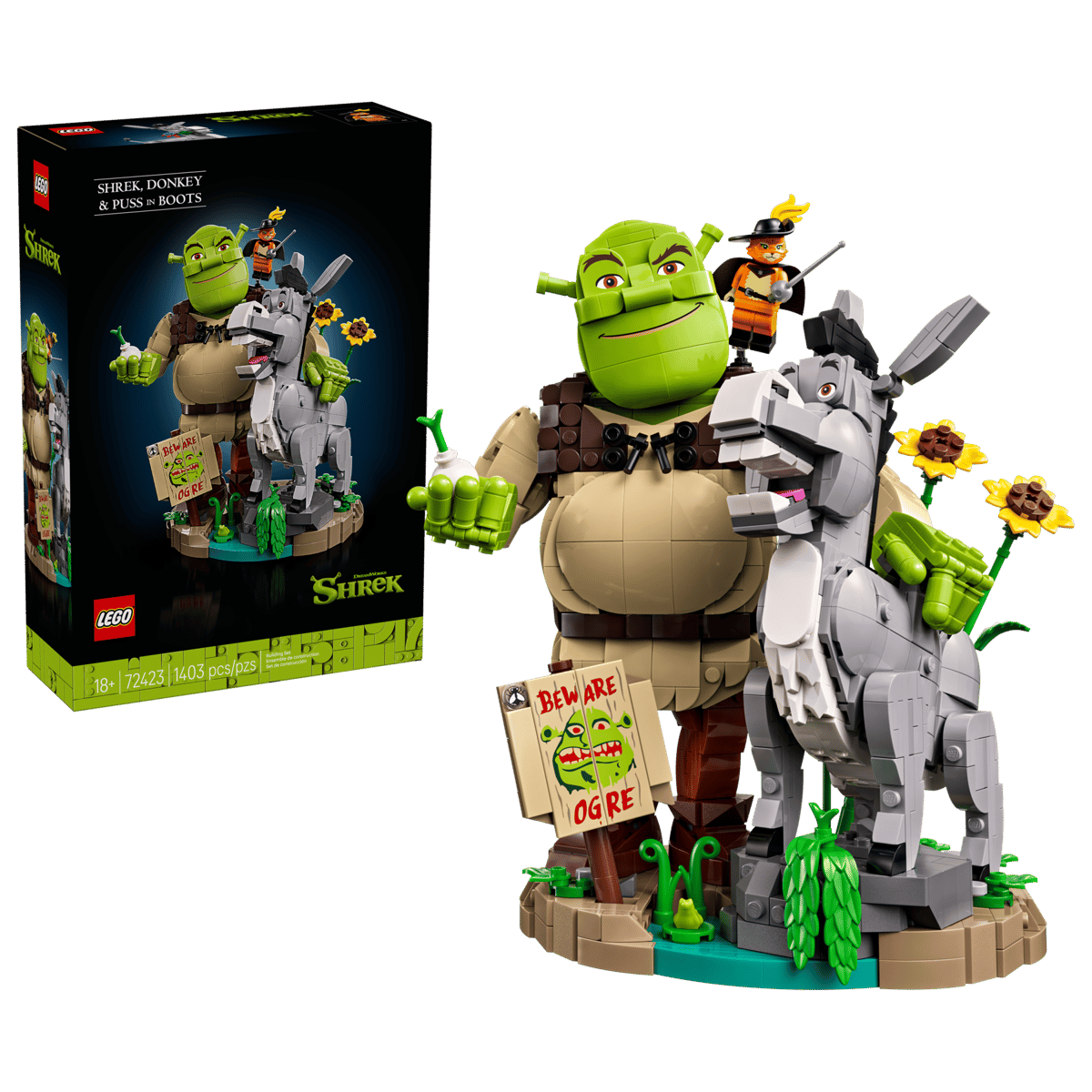 LEGO® DreamWorks™ Shrek, Donkey & Puss in Boots #72423  1403 Pieces
