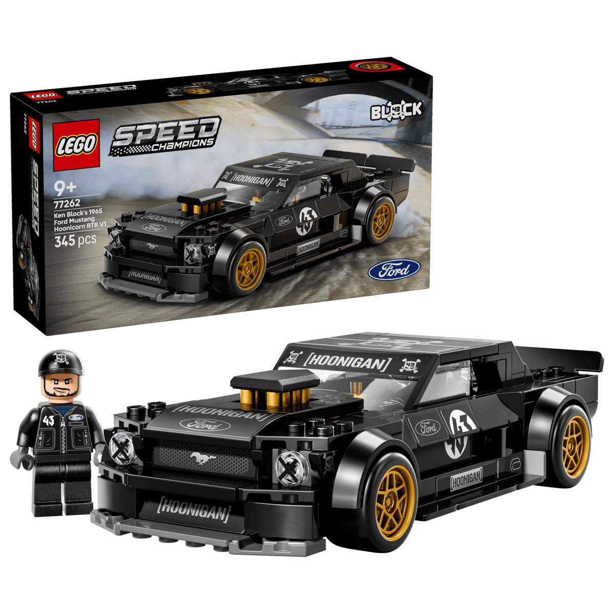 LEGO® Speed Champions ~  Ken Block's '65 Ford Mustang Hoonicorn V1 #77262 345 Pieces