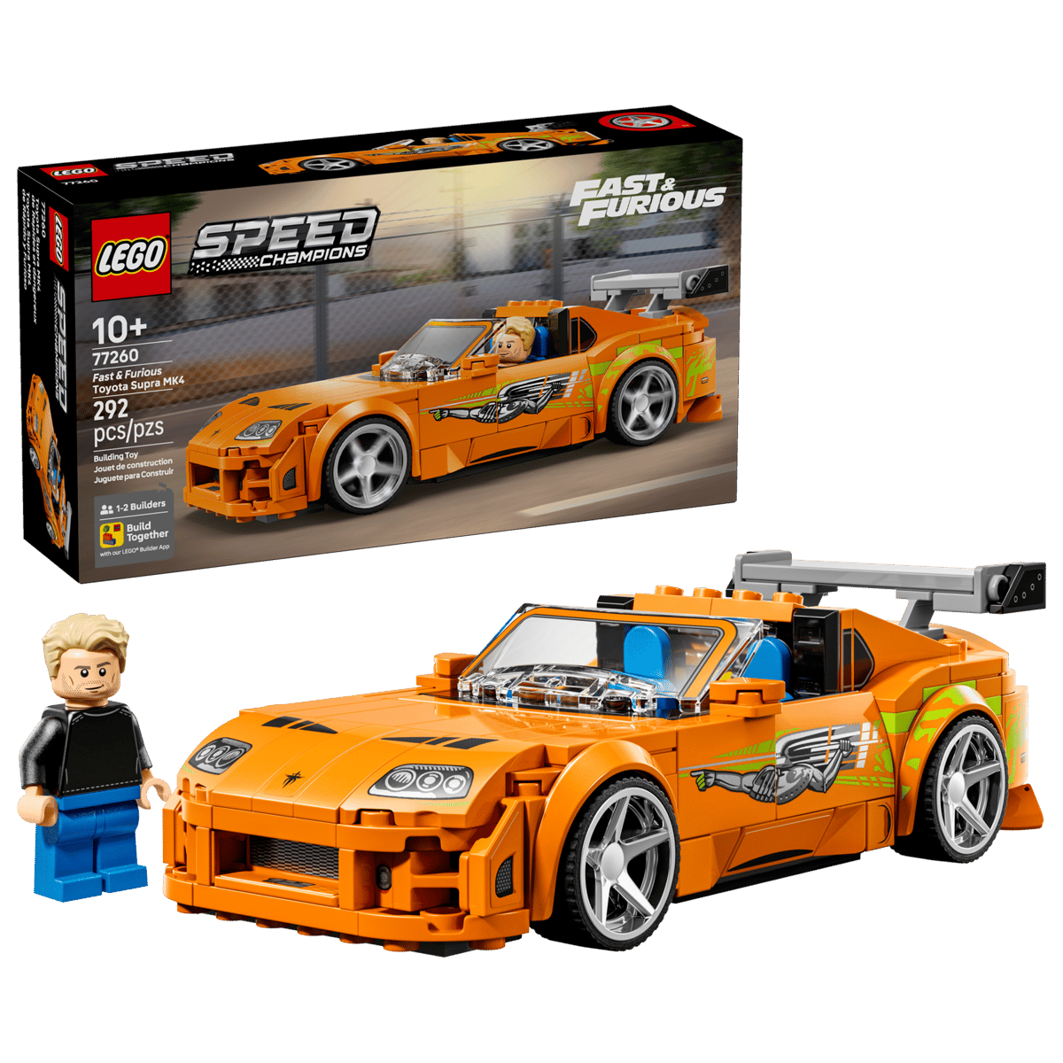 LEGO® Speed Champions ~ The Fast and The Furious Toyota Supra #77260 292 Pieces