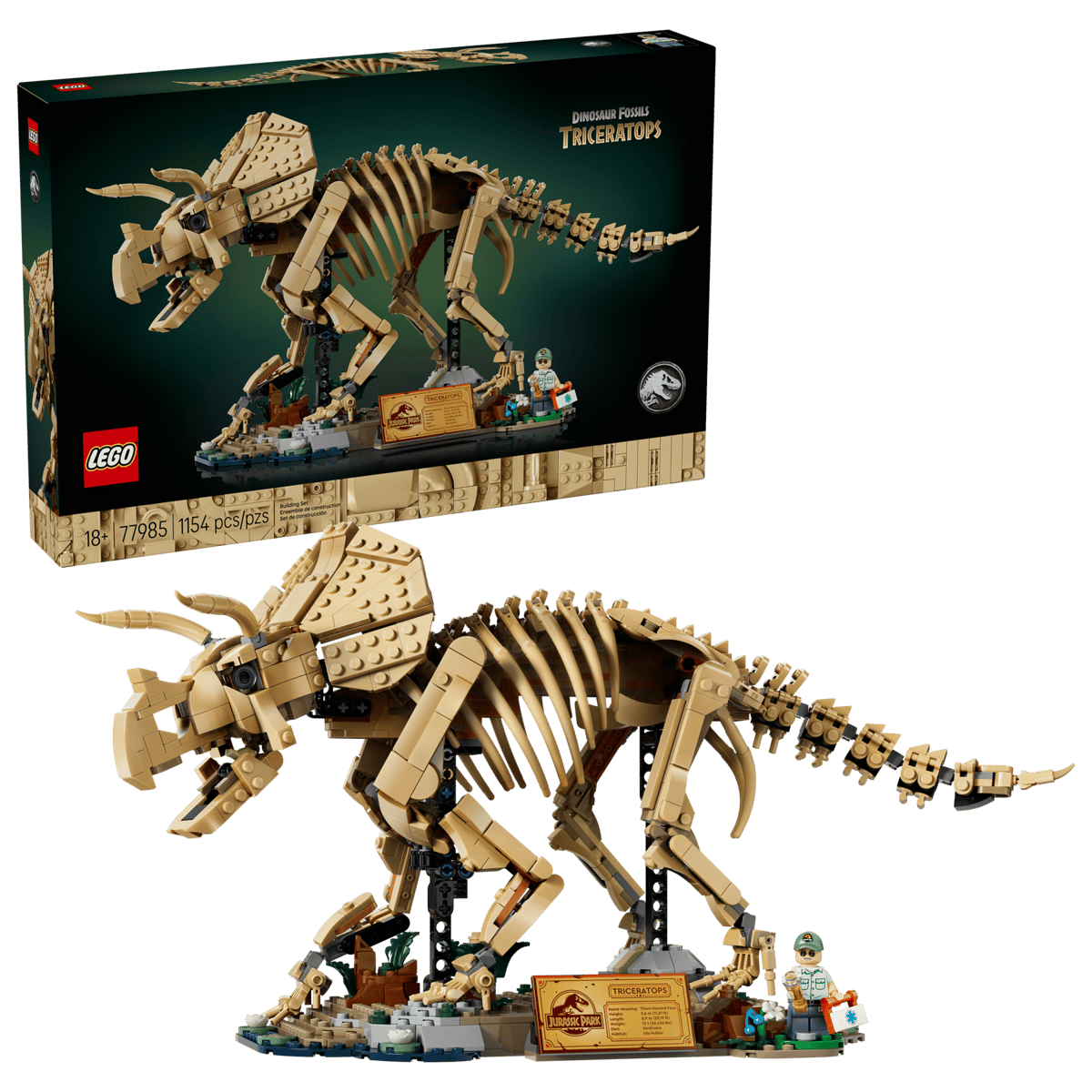 LEGO® Jurassic World™ ~ Dinosaur Fossils: Triceratops #77985 1154 Pieces