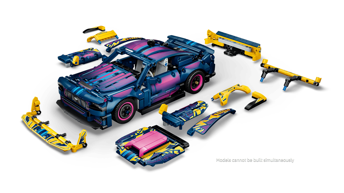 LEGO® Technic™ Custom Garage Ford Mustang GT Car #42236 973 Pieces